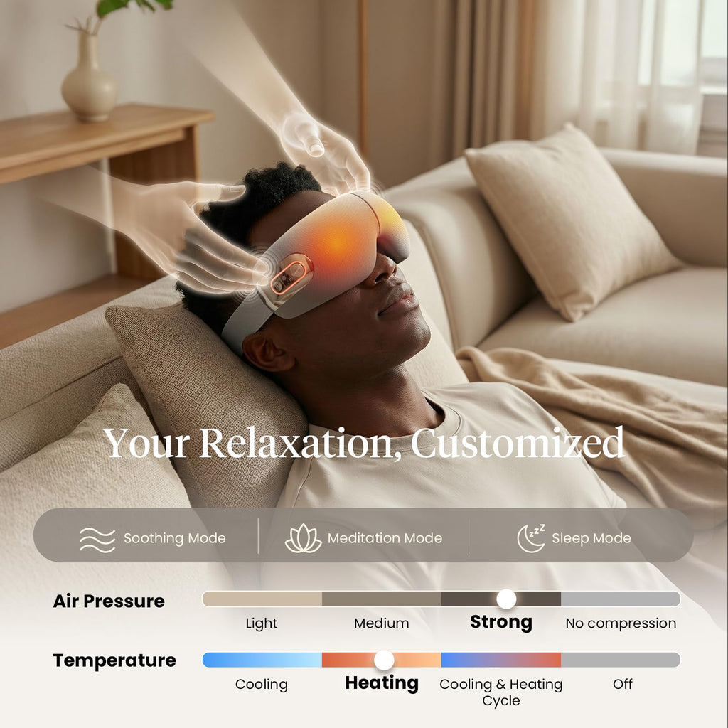 BOB AND BRAD EYEFLOW Eye Massager with Chip Cooling&Heat, FSA Eligible&HSA
