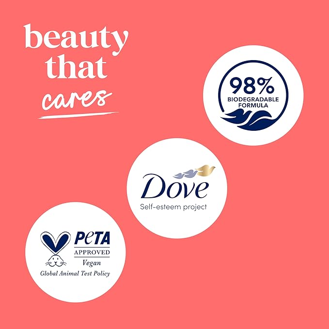 Dove 24hr Lotion Body Wash Rebalance White Peach & Rice Milk, 30.6 oz | Moisturizing body wash with MicroMoisture and a calming peach scent