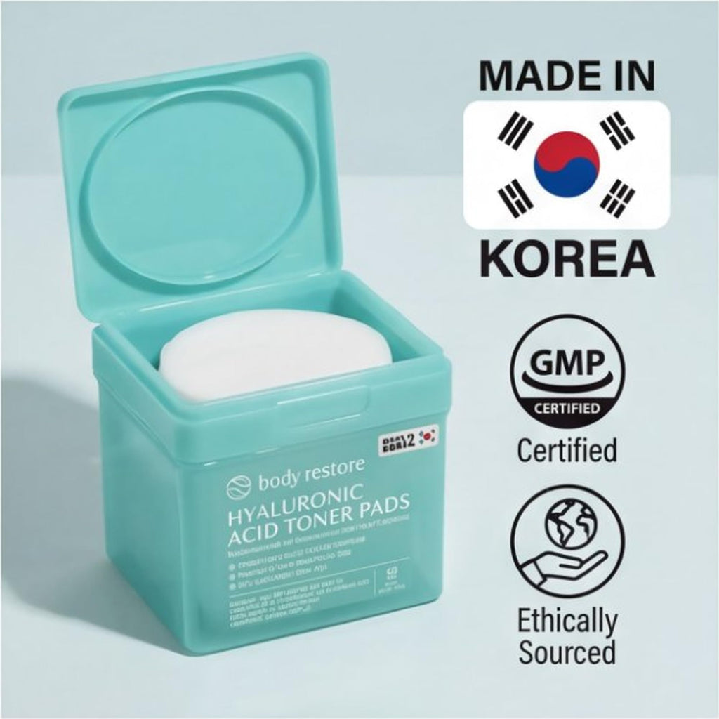 Body Restore Niacinamide Cooling Jelly Toner Pads – Fathers Day Gift for Dad, Korean Skin Care, Face Wipe with Hyaluronic Acid, Birthday Gifts for Women and Men – Cooling Jelly