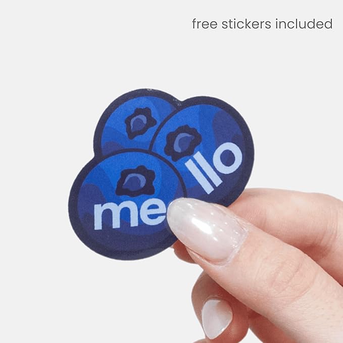 Mello Medium Hair Clip - Flexible Comfort Hair Claw for Women, Strong Hold for Thick & Thin Hair Styling, Durable Material, Matte Non-Slip Finish, Made in Korea, Patent Pending (Blue, Medium)