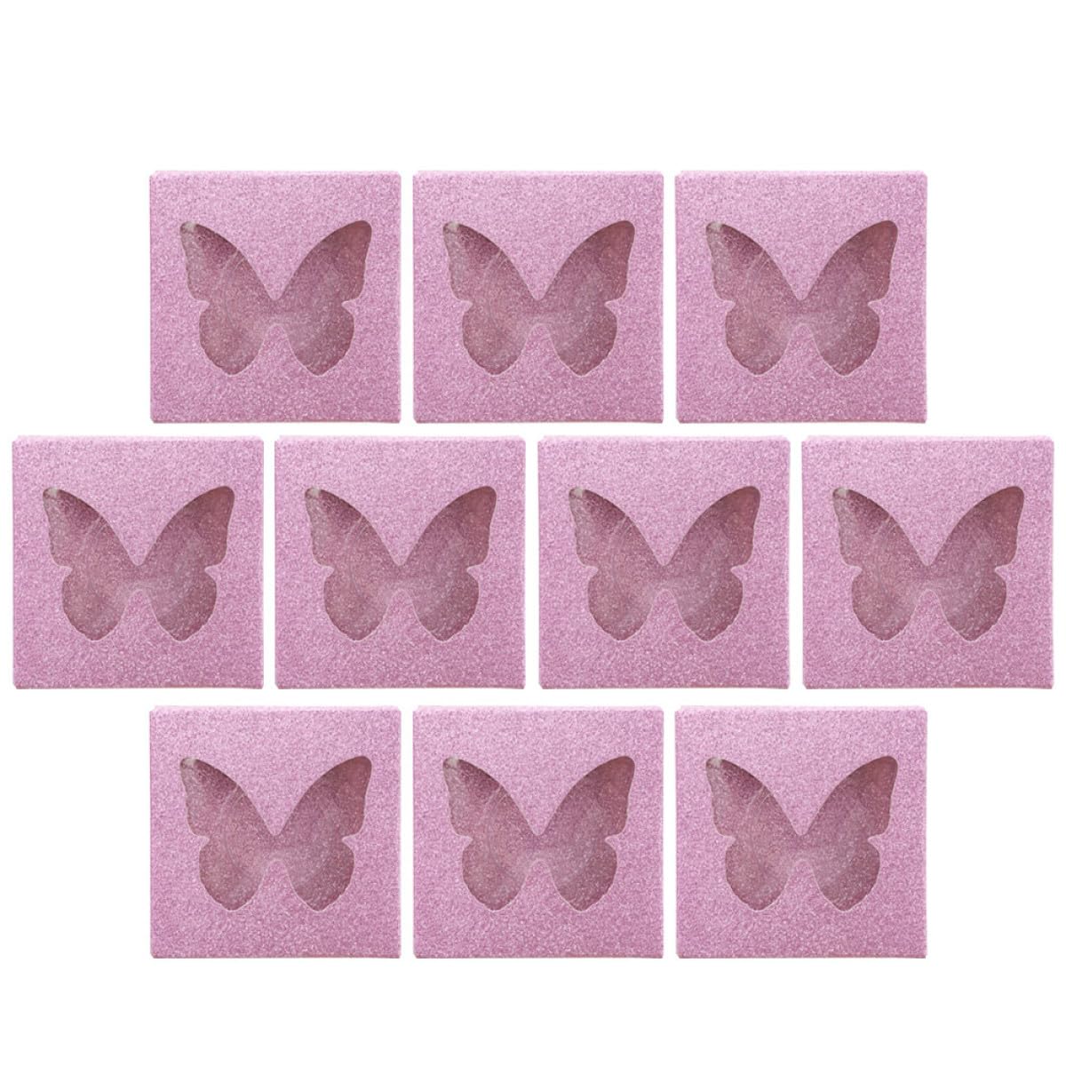 DOITOOL Eyelash Storage Box 10 X Boxes 10 X Lash Trays 10 X Paper Cards