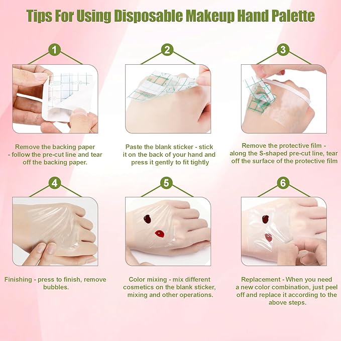 Makeup Mixing Palette, Makeup Hand Palette Single Use Makeup Mixing Tray