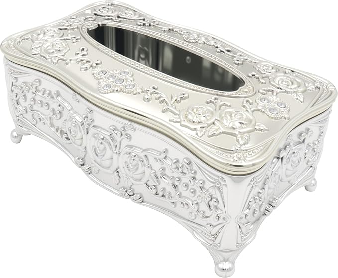 Geesatis Tissue Box Cover, Rectangle Tissue Box Holder,9''x4.9''x3.7''
