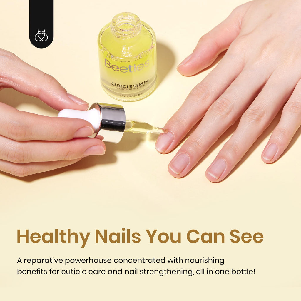 Beetles 20ml Cuticle Oil Nail Oil Care for Nail, Hydrating Oil For ed Cuticles, Remedy For Damaged Skin & Thin Nails Vitamin E, Rice Bran & Sweet Almond Oils Softener Nail Gift