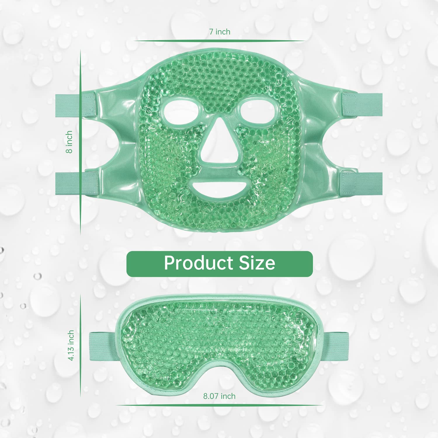 ZNÖCUETÖD Cooling Mask Ice Pack for Face Eye, Hot Cold Compress for Face