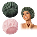 Edoneery Reusable Shower Caps for Women, Waterproof Long Hair Bonnet