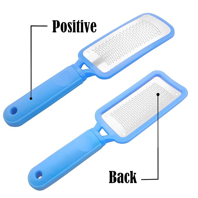 Professional Foot Files Callus Remover,Foot Scrubber for Dead Skin,Stainless Steel Foot Rasp-Blue（1 Pack）