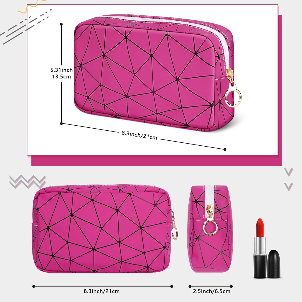 Likesing Period Bag Pouch, Leather Tampon Holder for Purse-Rose Red