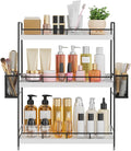 BSTSLL Bathroom Counter Organizer,Bathroom Countertop Organizer with Baskets,Vanity Organizers,Counter Shelf,Countertop Storage, Makeup Organizers(White)
