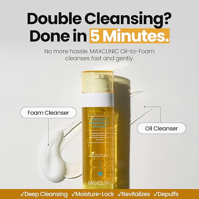 [K-Beauty] PuriteaToc Revitalizing Oil to Foam - All-in-One Korean Face Wash Oil-Based Foaming Facial Cleanser - Purifying & Skin Clarifying Makeup Deep Cleansing Oil for Dull Skin Types 3.88 fl oz