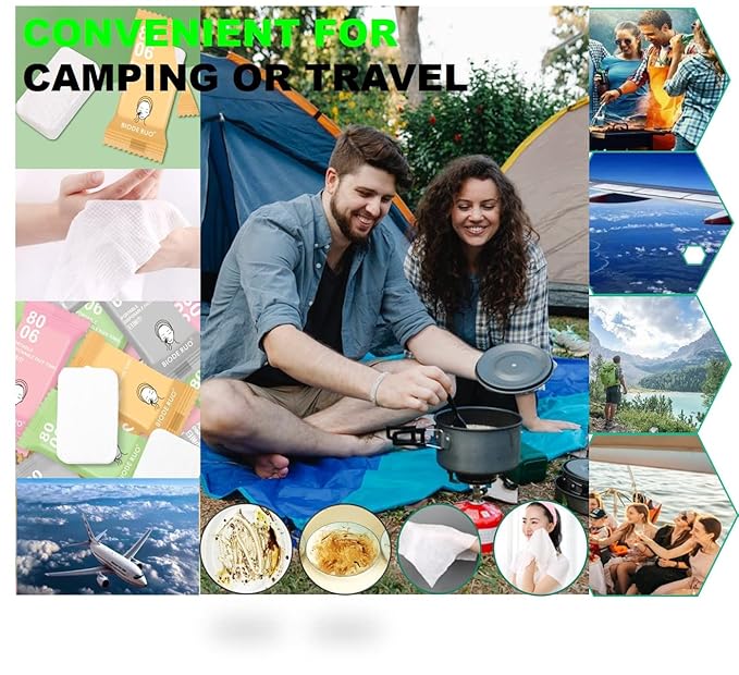 Premium Compressed Towels, Pure Cotton Portable Washcloth for Camping or Travel…
