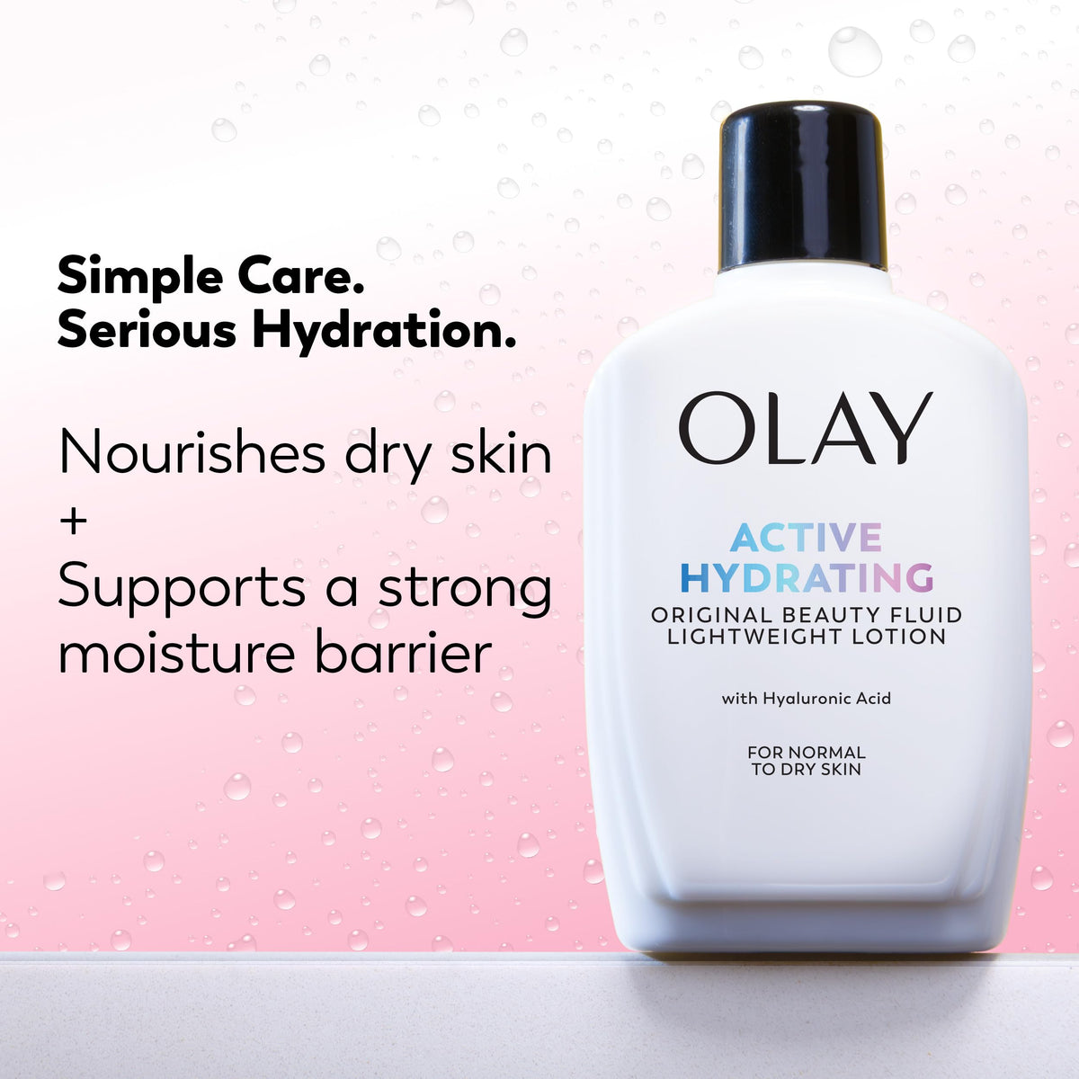 Olay Face Moisturizer, Active Hydrating Beauty Fluid Lotion, Original Facial Moisturizer, 4 Oz. (Pack of 2)