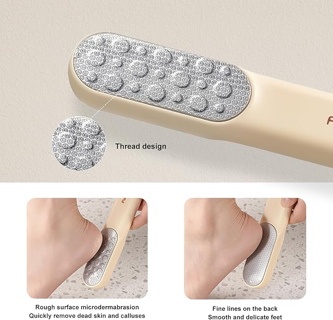 Double-Sided Stainless Steel Foot File, Pedicure Callus & Dead Skin Remover