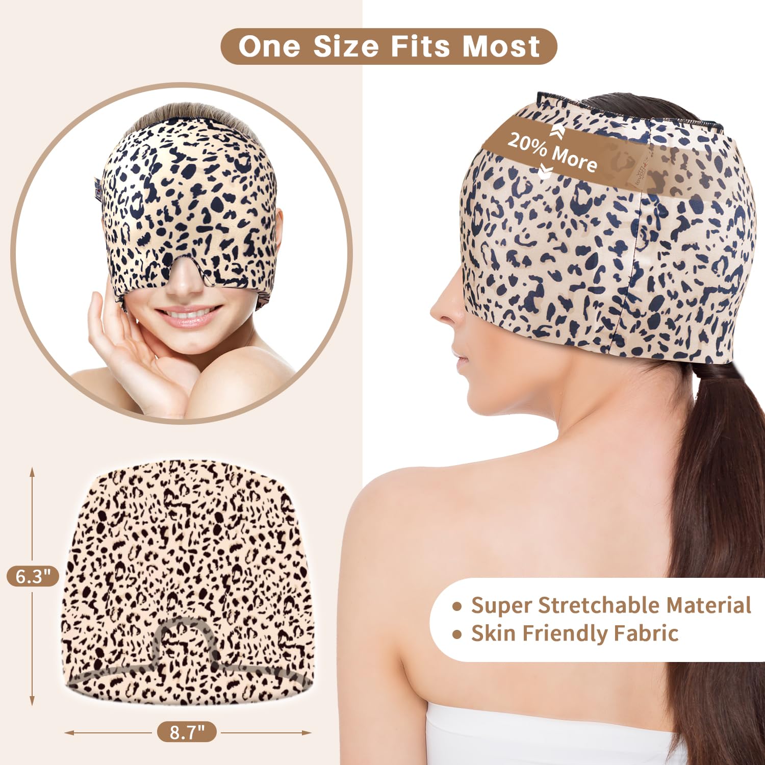 my novel things Migraine Relief Cap, Gel Headache Relief Face Ice Pack 2PK