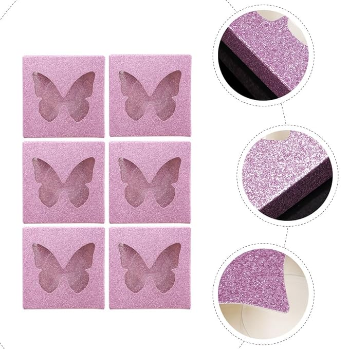 DOITOOL Square Eyelash Box with Lash Tray 10-Pack False Eyelash Cases Compact Storage Organizer 2.83X2.83X0.47 Inch Cosmetic Display for Makeup Lovers