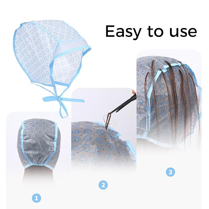 9pcs Highlight Cap for Hair Coloring, Disposable Highlighting