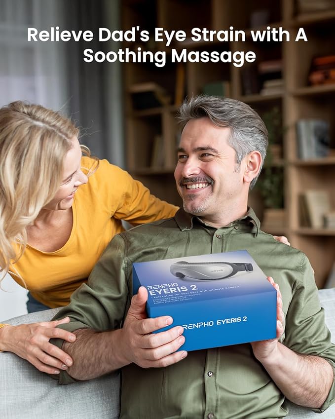 RENPHO Eye Massager with Heat and Cooling, Birthday Gifts for Men Women, Heated Eye Mask for Improve Sleep and Relaxation - Eyeris 2