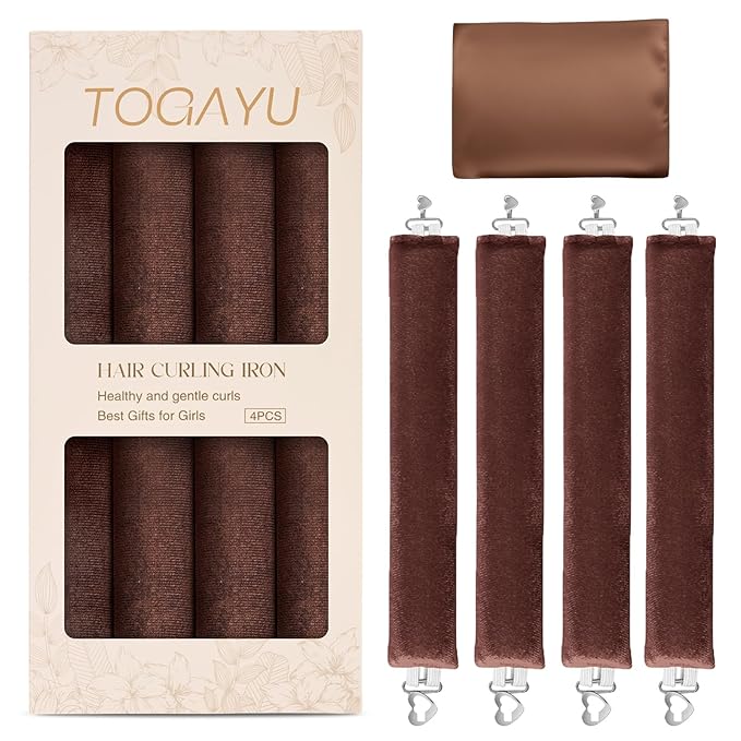 Togayu Heatless Curls Overnight Hair Care Set - Jumbo Velvet Hair Curlers