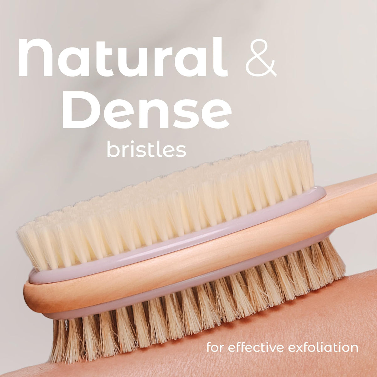 MainBasics Back Scrubber Shower Brush with Soft and Stiff Bristles