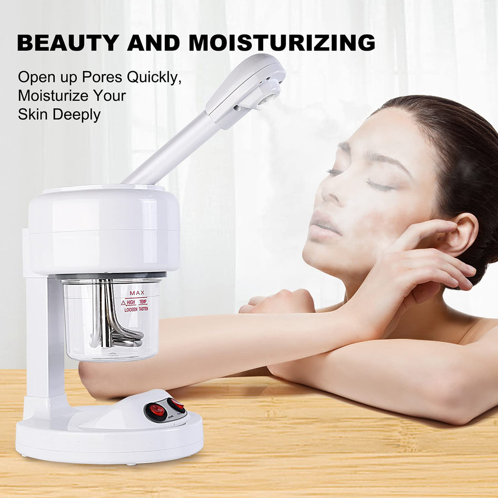 Mini Facial Steamer for Salon and Spa - Desk Ozone Face Steamer for Personal Care - Portable Steam Machine