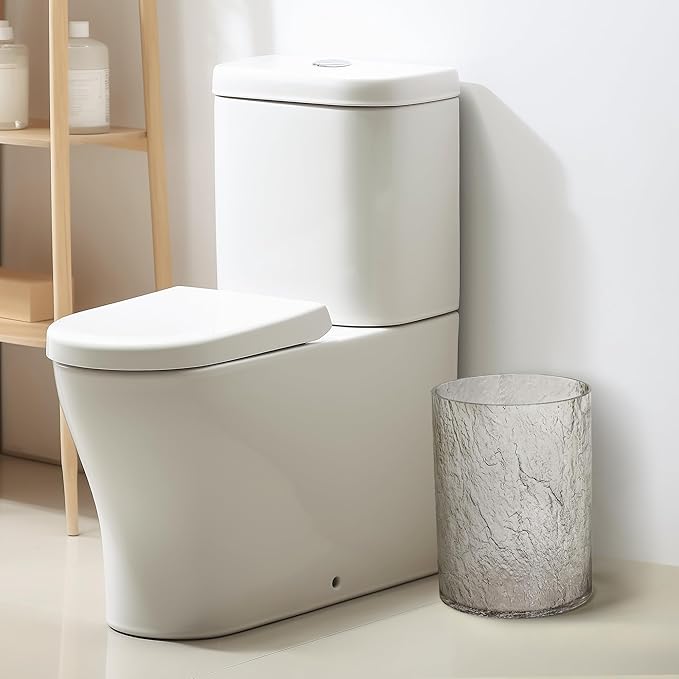 RQYIXI 6 PCS Resin Bathroom Accessories Set, Silver-Grey, Minimalist Luxury