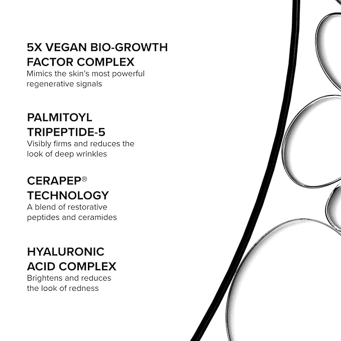 DRMTLGY Needle-less Growth Factor Serum for Face – Multi-Peptide & Hyaluronic Acid Facial Serum, Firming & Lifting, Skin Barrier Support & Wrinkle Care