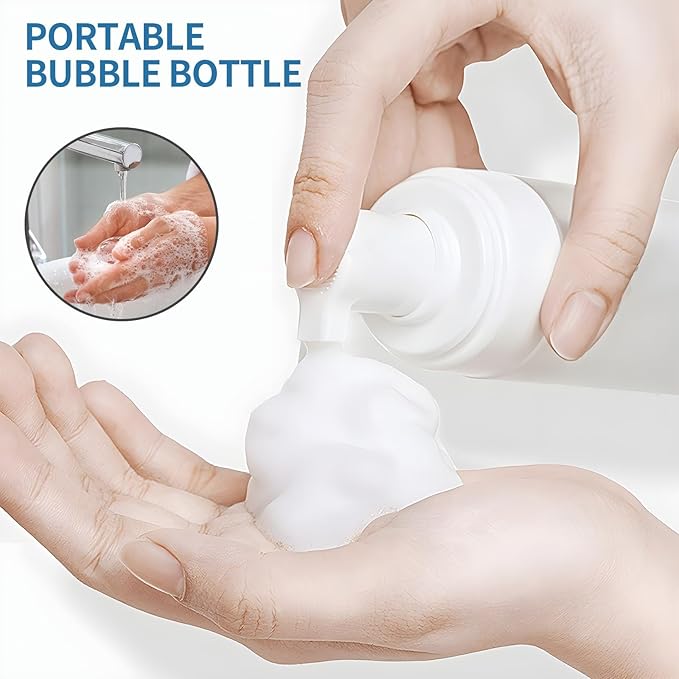 Foam Pump Bottle 3.5oz 2pcs Foaming Soap Dispenser 100ml Foaming Spray Bottless Travel Foas Pump Bottle Empty Travel Foass Bottles Clear Foams Dispenser for Hand Soap Toiletries Shampoo Lotion