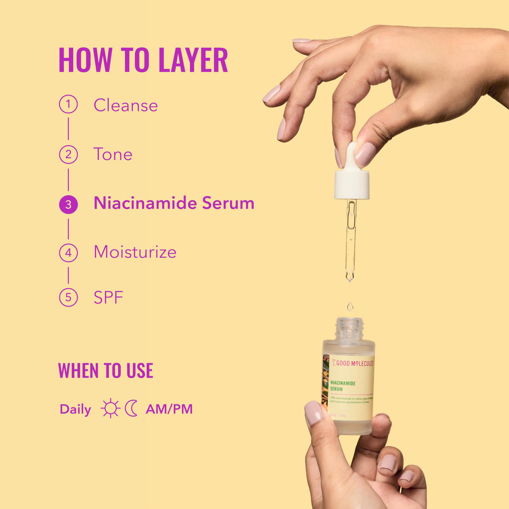 Good Molecules Niacinamide Serum Pack 3 – 30 ml Each (Total 90 ml) | 10% Niacinamide Serum to Target Blemishes, Uneven Skin Tone & Enlarged Pores