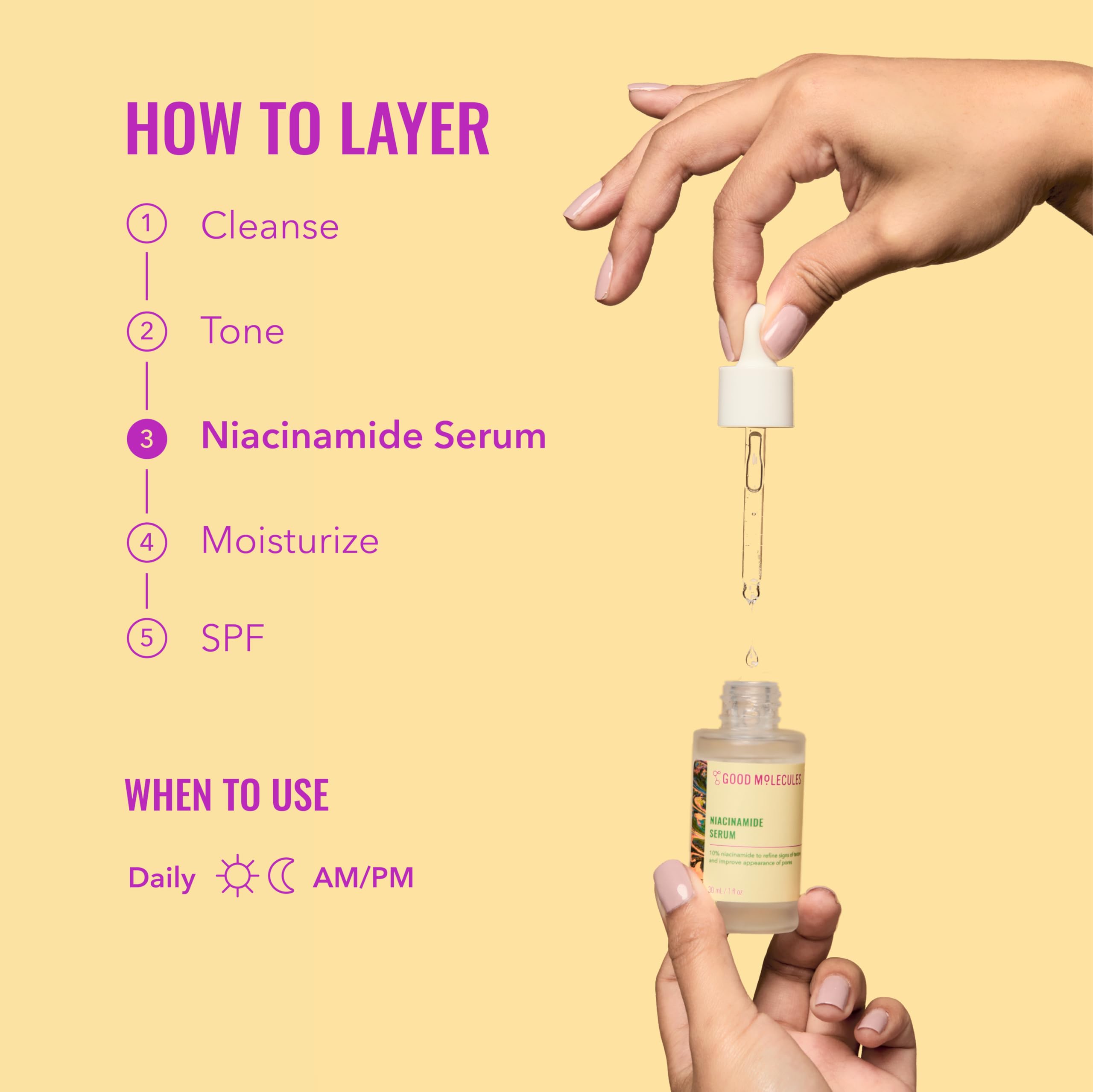 Good Molecules Niacinamide Serum Pack 3 – 30 ml Each (Total 90 ml) | 10% Niacinamide Serum to Target Blemishes, Uneven Skin Tone & Enlarged Pores