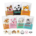 7 Packs Cute Animal Character Design Facial Masks, Deep Hyrating Spa Masks for All Skin Types, Gift for Kids' Birthady Party, Girl's Night, Enjoy Skincare Life