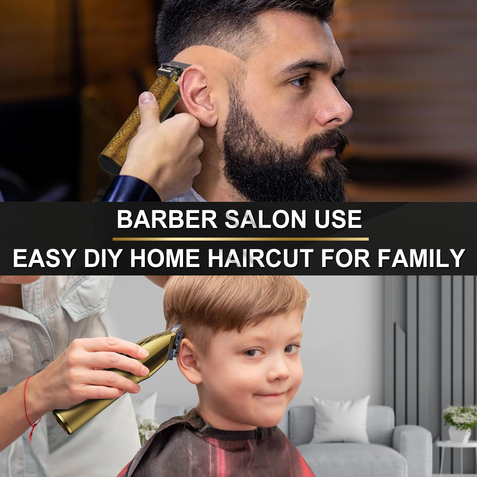 FADEKING Professional Hair Clippers for Men, Cordless Clipper & Trimmer Kit