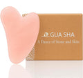 Rose Quartz Gua Sha Facial Tool Heart-Shaped Crystal for Puffiness, Lymphatic Drainage & Facial Sculpting – Hand-Carved Brazilian Stone for Face, Neck & Body