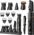 MAXGROOM Manscape All-in-One Body & Pubic Hair Trimmer for Men, No-Nick Groin & Ball Shaver, Waterproof Mens Electric Grooming Kit with LED Display, USB Rechargeable (Black)