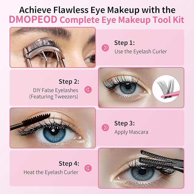 Heated Eyelash Curler Kit,Electric Eyelash Curler, Eyelash Curlers,False Eyelash Segments,Rechargeable Lash Curler for Makeup Natural Curling Eye Lashes and 24 Hours Long Lasting (White)