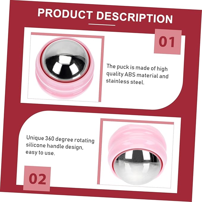 GLEAVI Ice Globes for Facials Mini Massage Roller Ball Face Massager Pressure Point Tool Face Rolling Massager Body