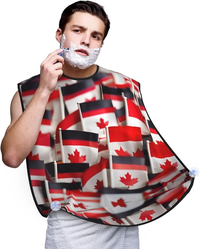 Abstract Paint Splashes Print Beard Bib Shaving Apron, Beard Hair Trimming Cape Gift For Dad