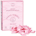 Fcaeon Disposable Face Towel 300 Count Instant Expansion Compressed Towel Tablets 9×7.5 Inch Washcloths for Women Compact Cloths Storage for Skincare Makeup Removal Facial Cleansing Gym Fitness (Pink)