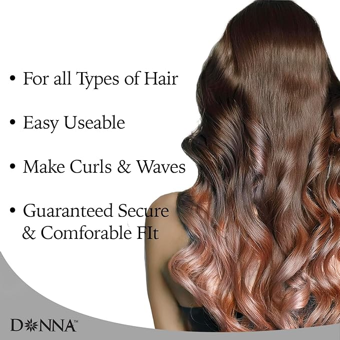 DONNA Wire Mesh Hair Rollers 1.75 Inch Jumbo Size, 6 Pack Lightweight Metal Curlers for Smooth Voluminous Waves, Durable Wire Construction for Heatless Styling, Purple