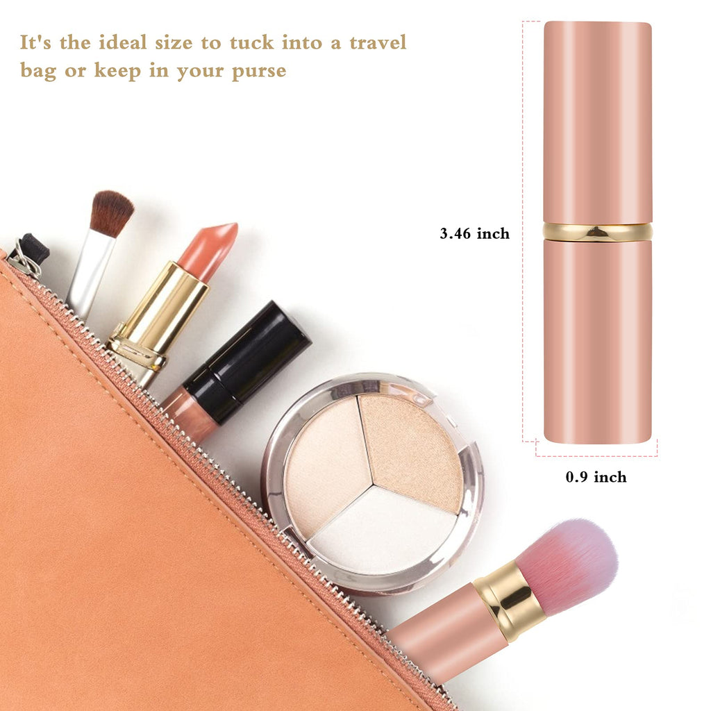 Retractable Kabuki Makeup Brush, Travel Face Blush Brush