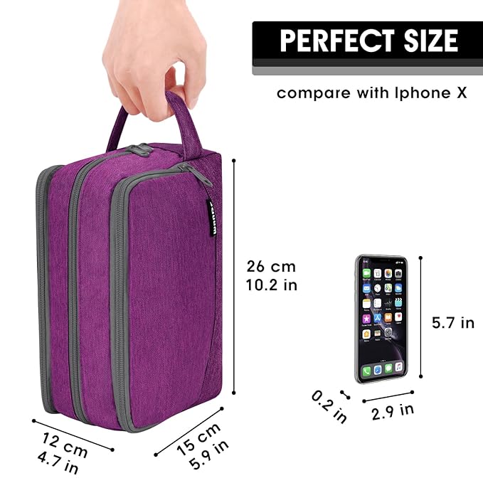 WANDF Travel Toiletry Bag for Men, Small Dopp Kit for Toiletries