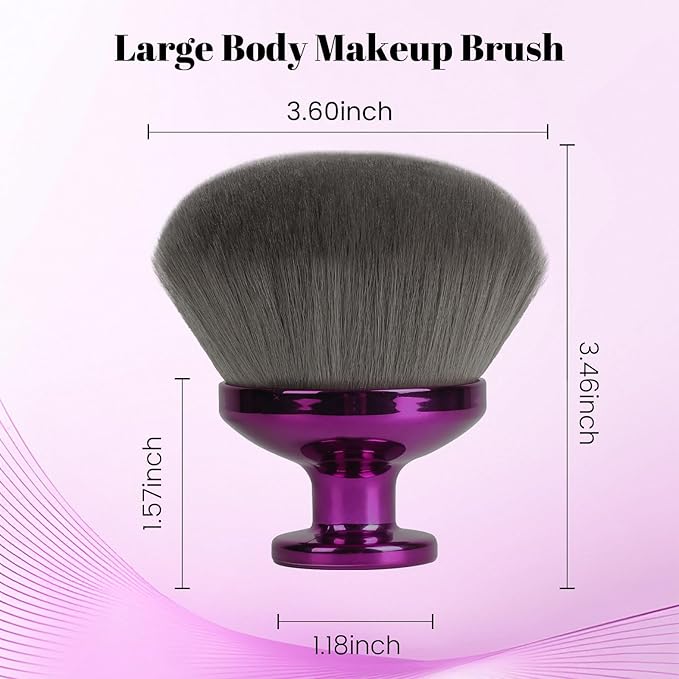 Extra Large Body Makeup Self Tanner Brush 3.6in Round Vegan Kabuki Brush