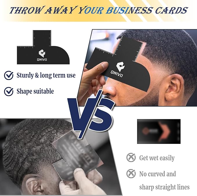 Barber Enhancement Card Hairline Stencil Edge Up Line Up Tool Applicator