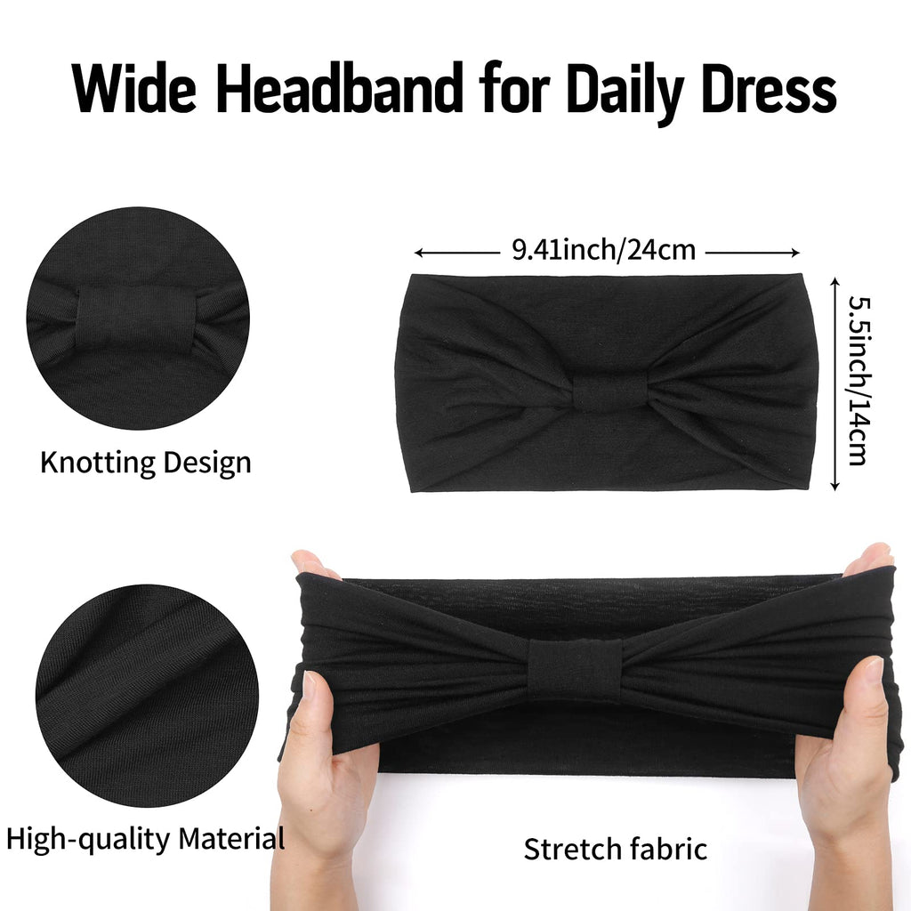 Huachi Headbands for Women, Wide Elastic Headband Non Slip Thick Hair Bands