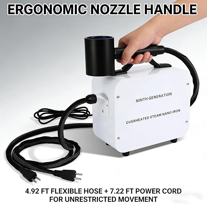 Nano Hair Steamer, Professional Nano Spray Vaporizer, Hair Color Processor, for Salon & Home Use – Adjustable Mist, 110V, 1300W, 11.83oz Tank, Moisturizing, Scalp Care, Hair & Pet Grooming