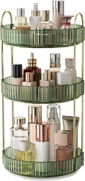 360° Rotating Makeup Organizer, Large Capacity Skincare Organizer, 3 Tier Cosmetic Skin Care Perfume Dresser Organizer, Fits Cosmetics, Perfume, Skin Care, Lipstick