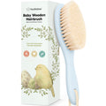 Wooden Baby Hair Brush for Toddler, Infant Cradle Cap (Frost, Regular)