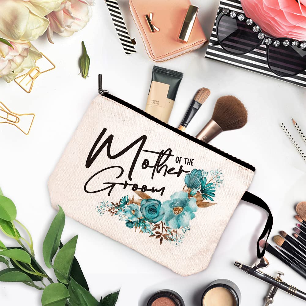 ZHANTUONE Mother of the Groom Funny Wedding Cosmetic Bag, for Travel Toiletry Zipper Storage Pouch Makeup Bag, Wedding Party Gifts, Mother of the Groom Gifts, Party Cosmetic Bag