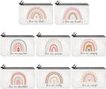 Yahenda 16 Pcs Graduation Canvas Makeup Bags Bulk for Women Appreciation Inspirational Gifts Cosmetic Zipper Pencil Pouch Travel Toiletry Bag for Teacher Birthday Mother's Day(Rainbow)