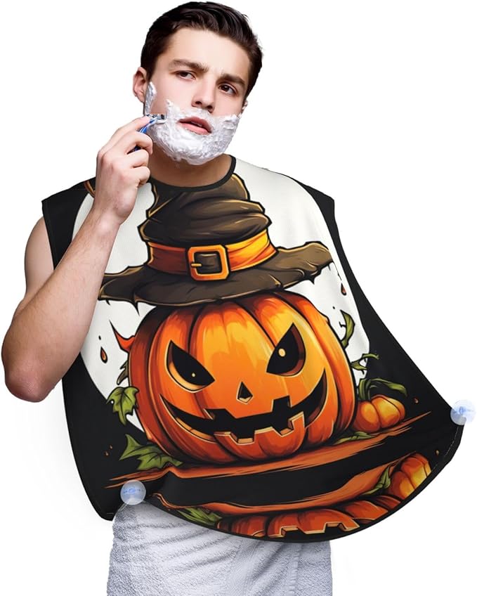 Monochrome Sketch Style Gaming Print Beard Bib Shaving Apron, Beard Hair Trimming Cape Gift For Dad