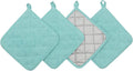 GQZLUCK Cotton Pot Holders, Hot Pads for Kitchen,Set of 4, Sky Blue
